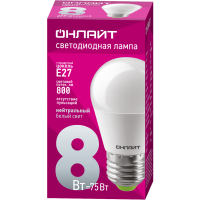 Лампа Онлайт G45-8W-4000K-E27 71627
