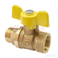 Кран для газа Ду-15 г/ш, р/б VALFEX