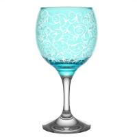 Фужер 260мл Лиана 1шт(нацвет гравиров)морск.волна