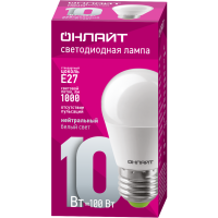 Лампа Онлайт G45-10W-4K-E27 61969