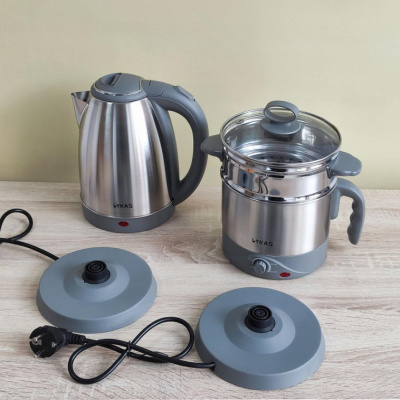 НАБОР чайник эл.1,8л+кастрюля 1,5л металл L-2038