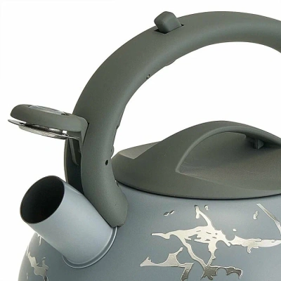 Чайник 3л нерж. стали со свистком индукция серый Alpenkok-540