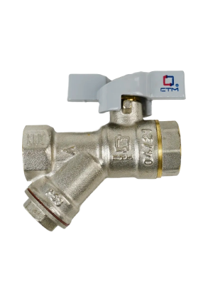 Кран шаровый 1/2 г/г р/б с фильтром СТМ