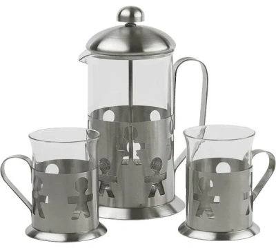 Френч-пресс 800мл +2 стакана 200мл 2-600