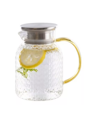 Чайник завар.1л боросил/стекло бамбук/кр кс100нс