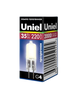 Лампа Uniel JC G4 220V 35W CL