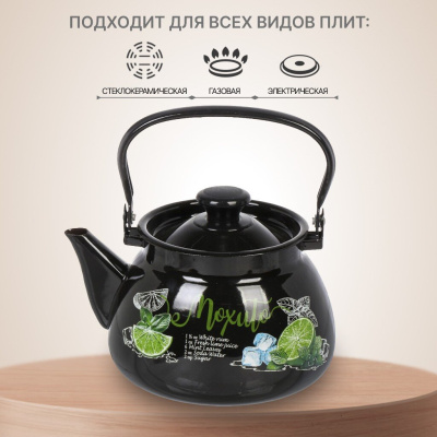 Чайник 3,0л 42115-123/6-у4мох/черн