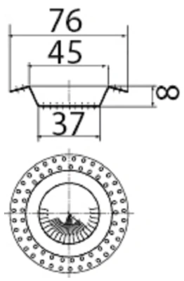 Фильтр для раковины d-70мм, нерж.сталь