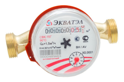 Счётчик воды Экватэл СВК-15г унив.с м/з, б/м/к