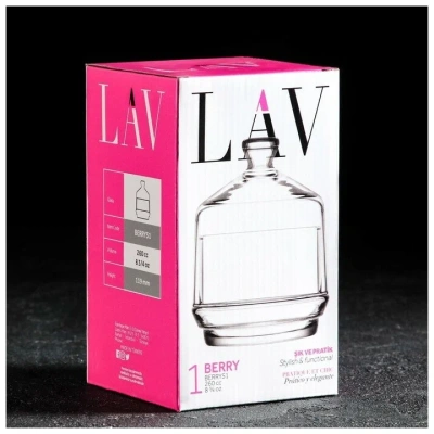 Сахарница /емкость стекло 285мл Турция 