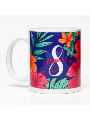 Кружка с декором 350мл с декором 8марта