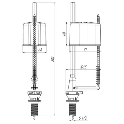 Арматура нижняя 1/2" Ani WC5550