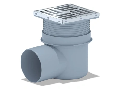 Трап гор.вып. 110мм, с нерж.решеткой 150*150сухой TQ1612