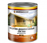 Защитно-Декорат. состав 0,85л (белый) "ZERWOOD"алк.