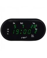 Часы эл.VST801WX-1 зел.цифры