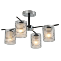 Люстра 07383/4 CR+BK хром/черн