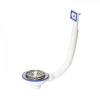Е155Р Выпуск 3 1/2" UNICORN с переливом (винт, шток, ручка-пластик)