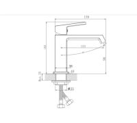 Смеситель для умывальника НВ10575-5 золото