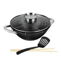 Казан чугун 28см 3,6л решетка+крыкрышка