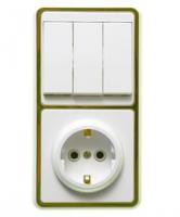 Блок БКВР-033 "3" СП (роз.с/з+3-кл.выкл)