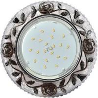 Светильник точ.Ecola Розы H4 LD7071 GX-53 4К черн/хром.