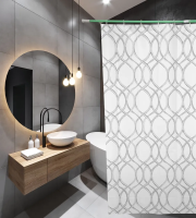 Штора для ванн SANTREK HOME 180х180 PEVA с кольцами