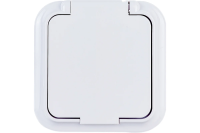 Розетка 1ОП РА16-296 16А бел.крышка аква Пралеска