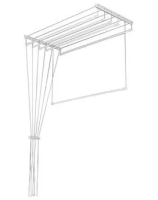 Сушилка потолочная Лиана 6линий 1,9м белая