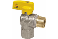 Кран газ шар угловой 1/2" г/ш баб. 