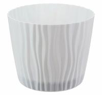 Горшок д/цветов Волна 4л с вкладышем (белый) М3189