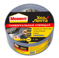 Лента клеящая Хозяйственная Момент 10м 1161082