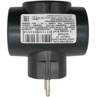 Разветвитель Токер черн.б/з 6А 3Т 202-131