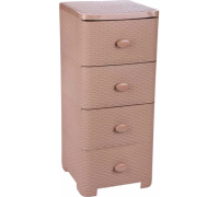 Комод 4секц.Плетенка какао М4061