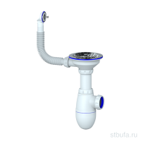 Сифон д/мойки 3 1/2"*40 с круглым переливом UNICORN B411