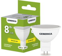 Лампа Софит 8Вт 4К GU5.3 Generica
