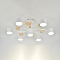 Люстра General GCHL-7GX53-M Белая+Дерево Альберо