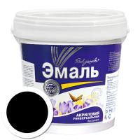 Эмаль акриловая "Радуга" 0,9кг чёрная универсальная