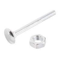 Болт мебельный 8х60 с гайкой цинк 4шт Стройбат