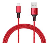 Кабель SB USB-TYPE C нейл/красн.1м