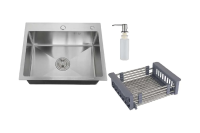 Мойка врезная РМС+корзина раздв.+дозатор врезной MR-6050