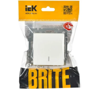 Выключатель 1СП 10А мех.бел.с инд.Brite BR-V10-1-10-K01