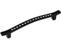 Ручка-скоба со стразами 5189-12/96мм мат.черный