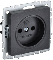 Розетка 1СП б/з мех. 10А черн. BR-R10-10-K02-F Brite