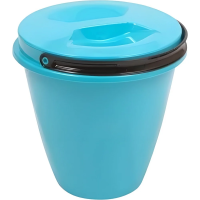 Ведро Лайт с крышкой голубое 5л "Радиан"