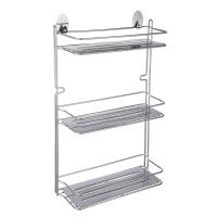 Полка настенная 3-х ярусная с пласт.поддонами, самокл.крючки 29.19.06