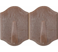 Крючки самокл. "Вуд" 2шт, пластик 