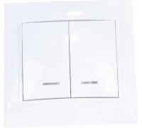 Выключатель 2СП Севиль подсв. бел.С0123