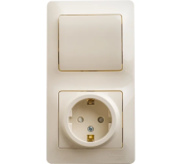 Блок (роз.с/з+1-кл.выкл.) GSL000270 беж.