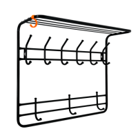 Вешалка 2х ярусная 80см черн ВСП9Ч