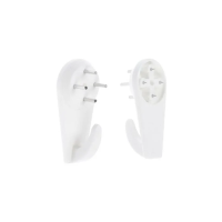 Крюк для картины пласт. бол. белый 2шт Стройбат